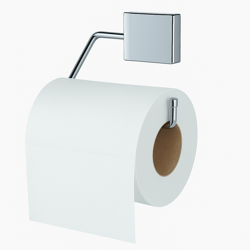 Porta papel higiénico Fortfix cromo -  8x6x12.5 cm