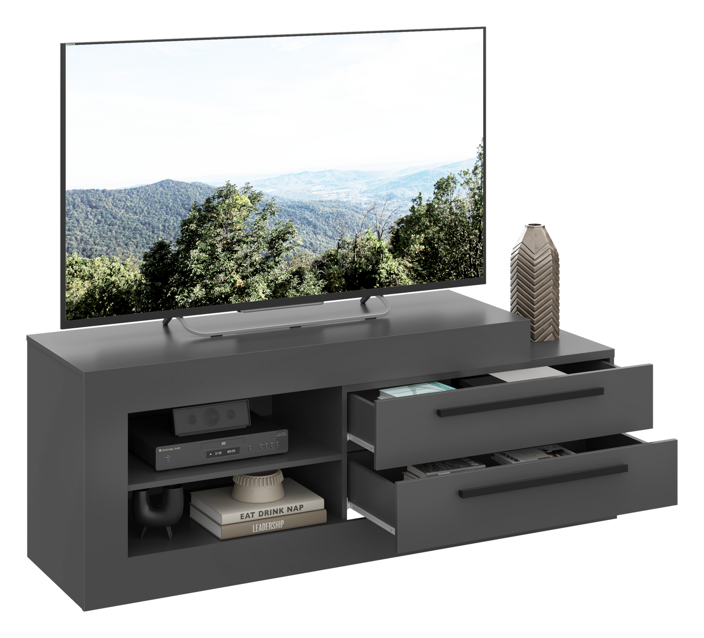 Centro de entretenimiento para TV 165x62x47 cm
