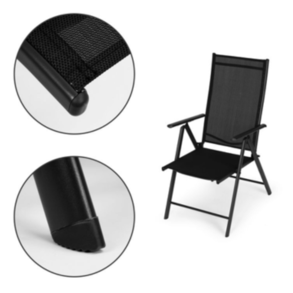 Silla plegable 3 posiciones - 101x55x60 cm