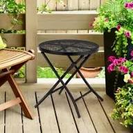 MESA PLEGABLE NEGRA BAJA