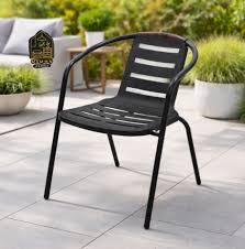 SILLA APILABLE CURVA NEGRA