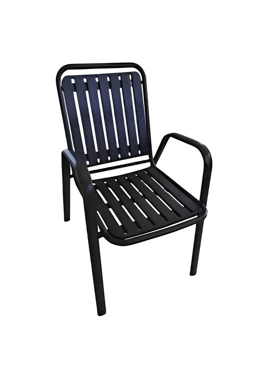SILLA APILABLE RECTA NEGRA