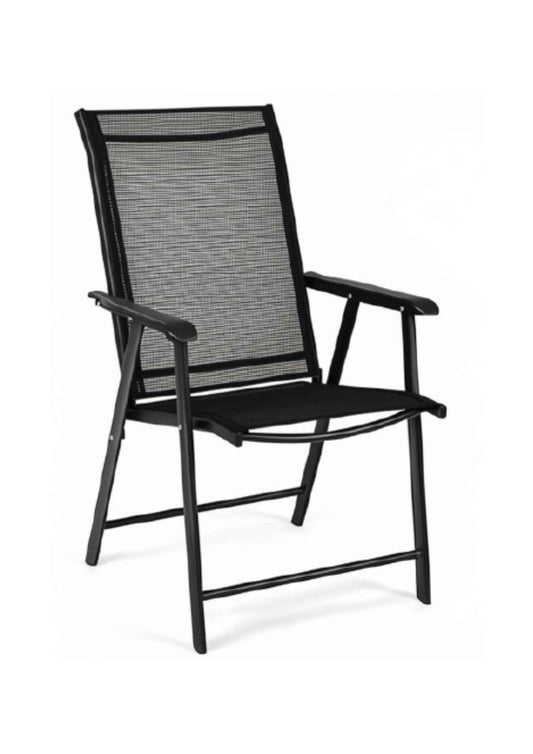 SILLA PLEGABLE GRIS/NEGRO