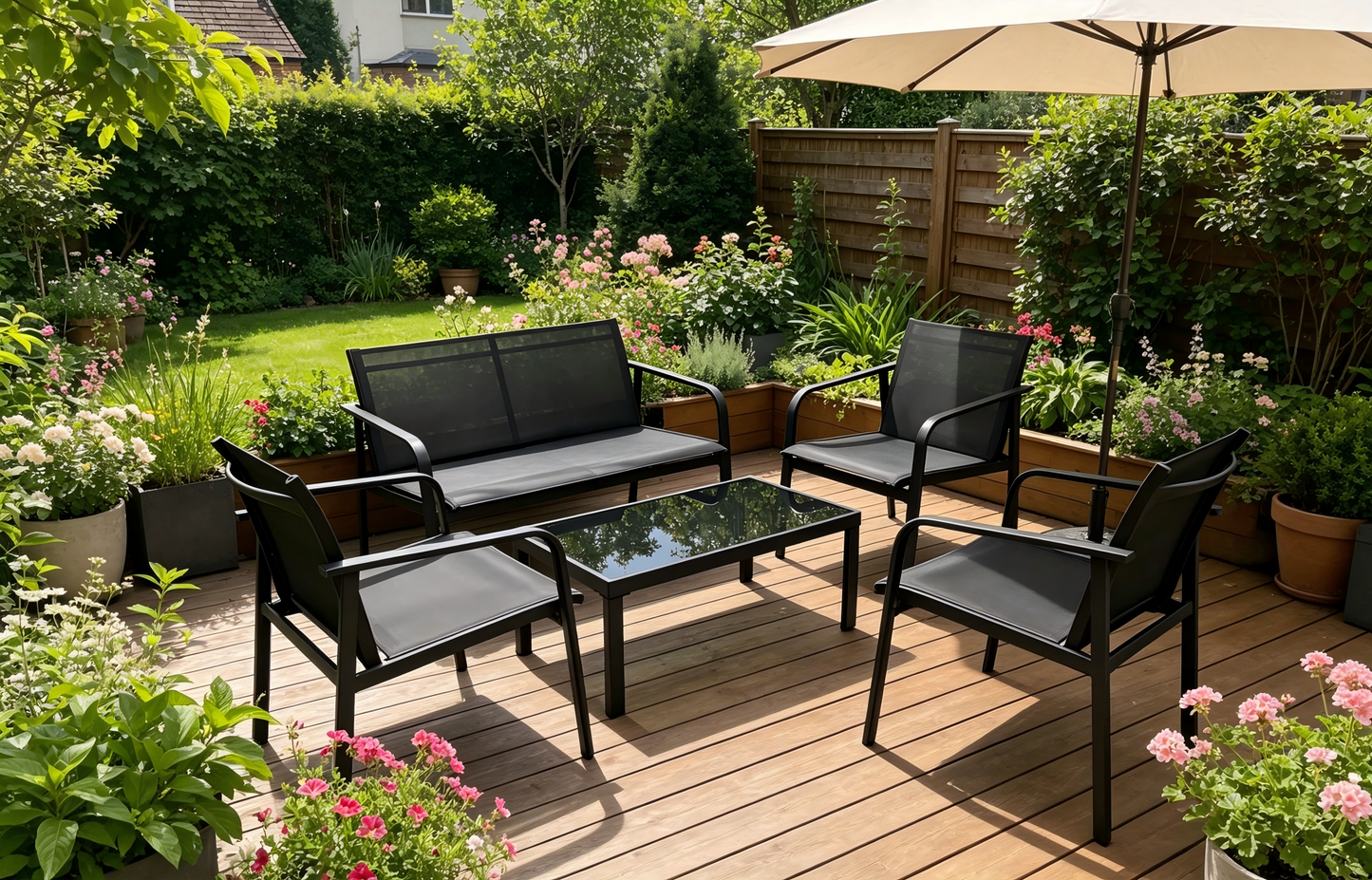 JUEGO DE MESA  ASIENTO NEGRO