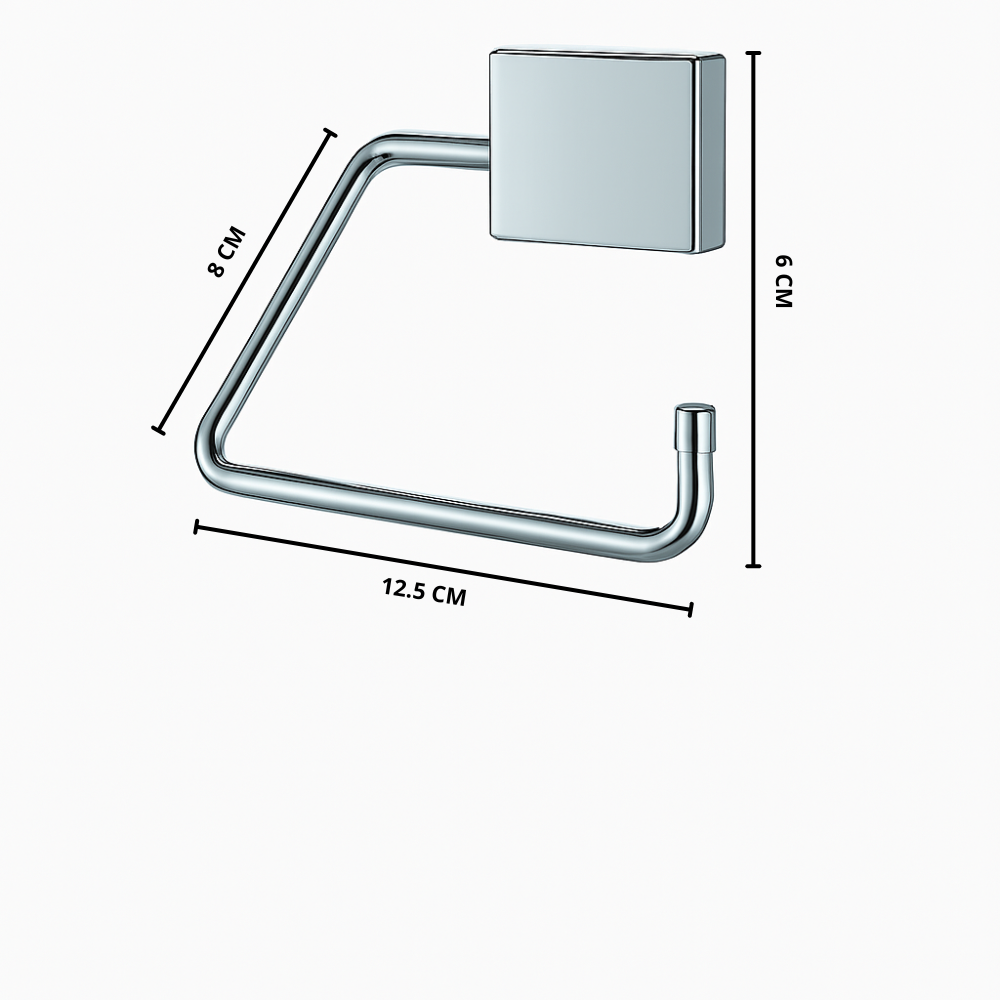 Porta papel higiénico Fortfix cromo -  8x6x12.5 cm
