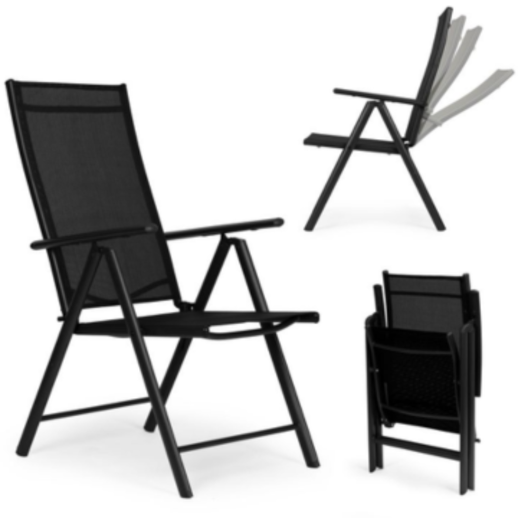Silla plegable 3 posiciones - 101x55x60 cm