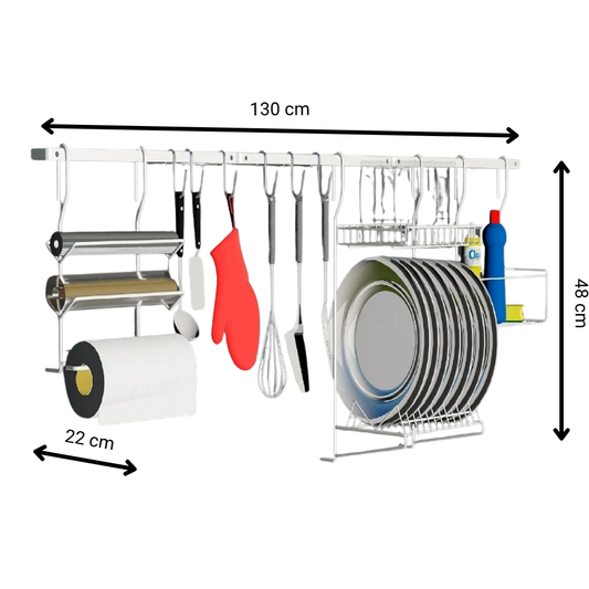 Barral p/ cocina - B y N - 130x22x48 cm
